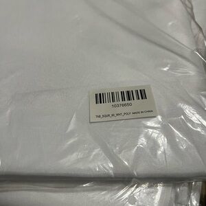 5 White Polyester Tablecloths- Solid White